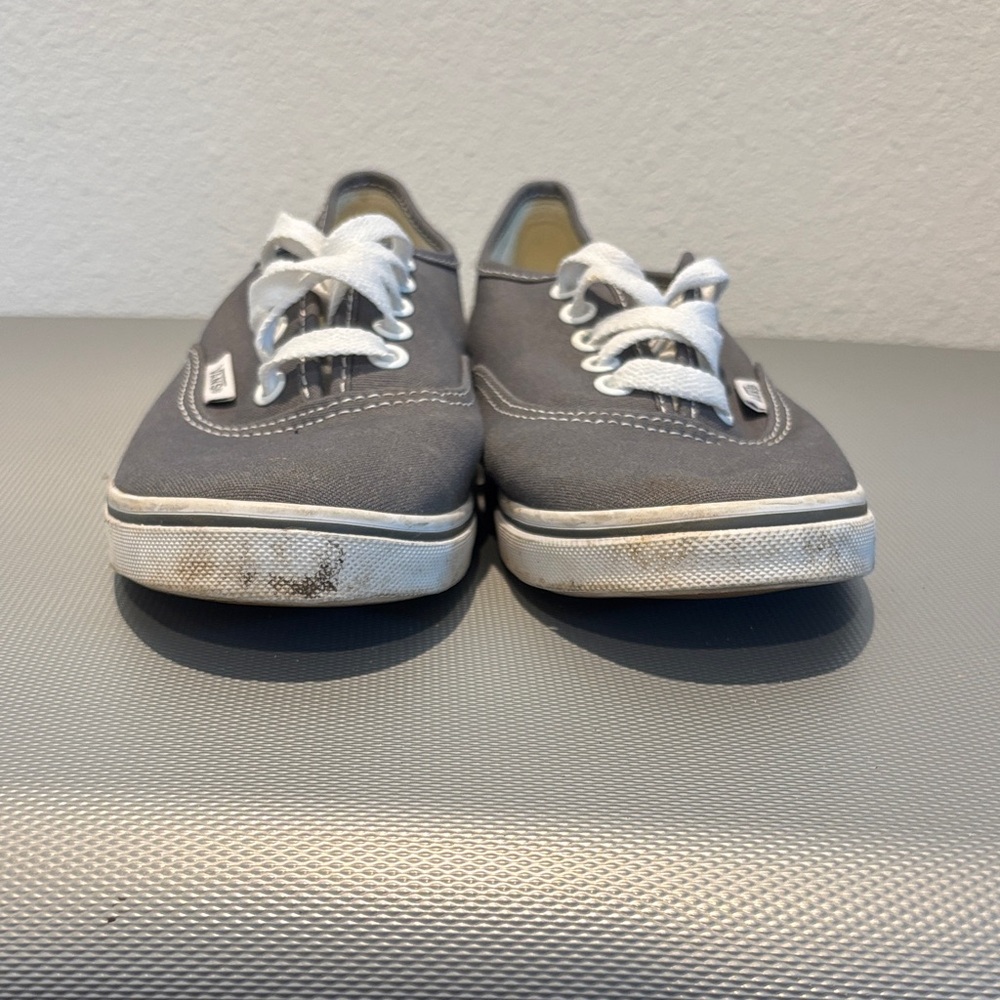 Vans Charcoal Canvas Sneakers with White Accents - Picture 3 of 5
